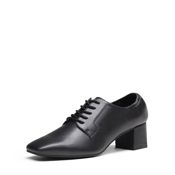Vintage Dress Oxfords Shoes - BLACK PU -  0